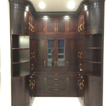 Curved Door Winery Cabinet