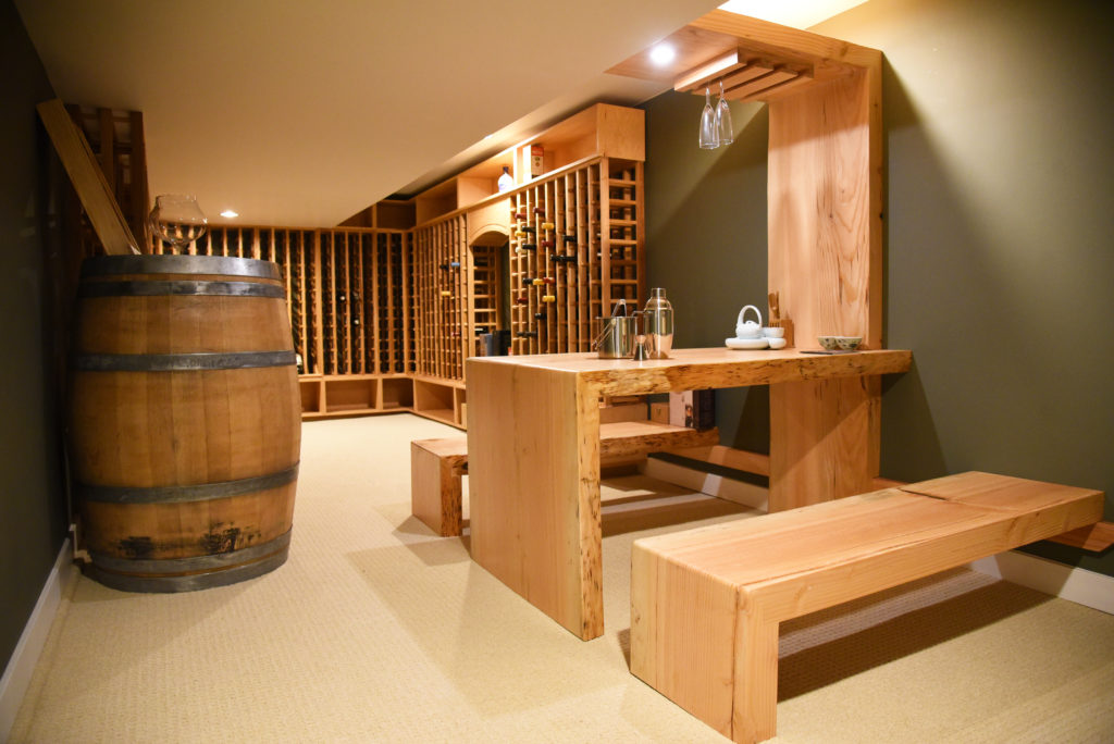 Japanese Style Basement Winery – AAS Design Cabinets Inc.